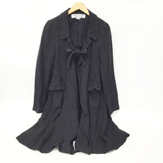 COMME des GARCONS Linen Cotton Coat Black Size M