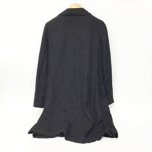 COMME des GARCONS Linen Cotton Coat Black Size M