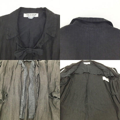 COMME des GARCONS Linen Cotton Coat Black Size M