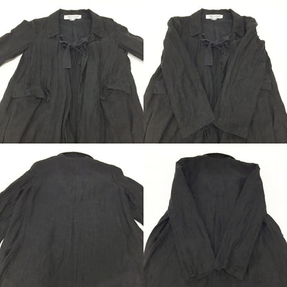 COMME des GARCONS Linen Cotton Coat Black Size M