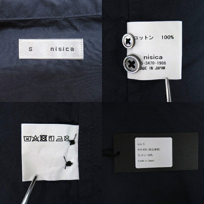 nisica Hooded Shirt Jacket Navy Size S