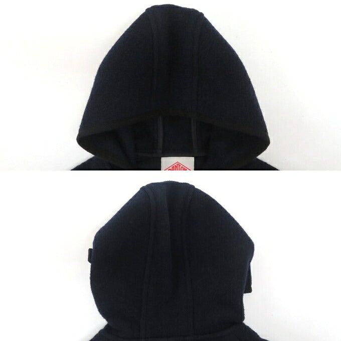 DANTON Wool Mossa Hooded Double Coat Blue