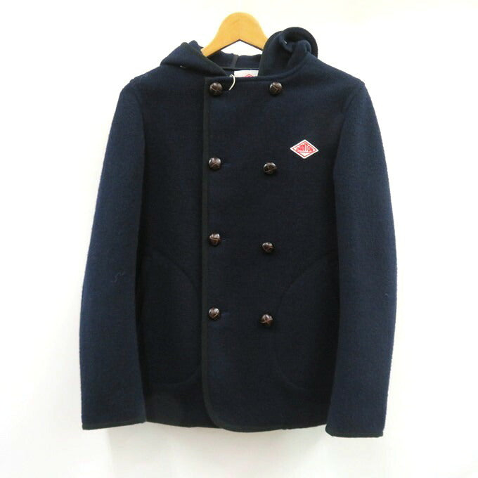 DANTON Wool Mossa Hooded Double Coat Blue