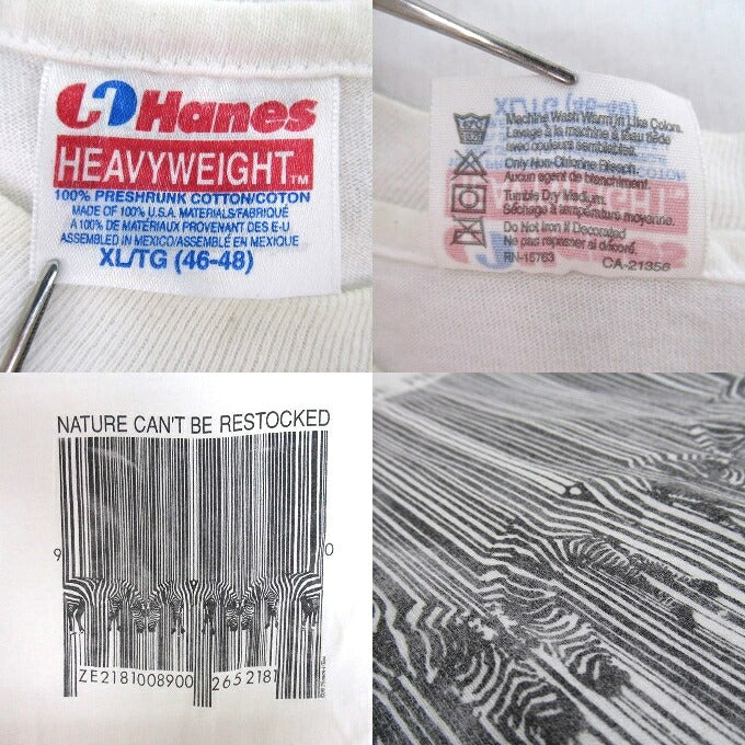 Hanes 90s Human-i-Tees Trompe L'oeil T-Shirt Size XL