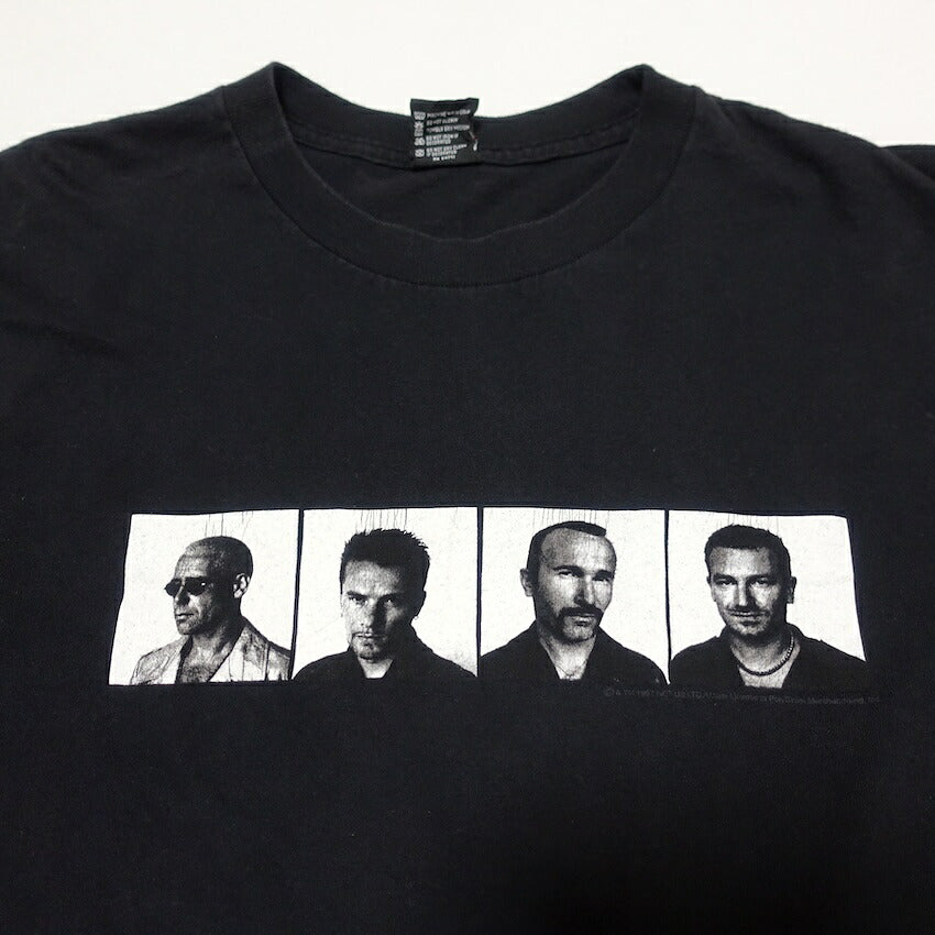 POP Mart S U2 1997s Band T-Shirt Black Size XL
