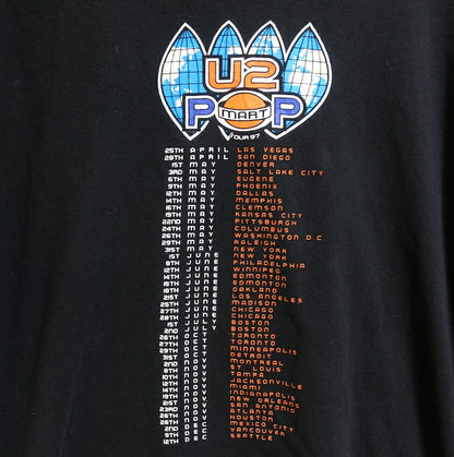 POP Mart S U2 1997s Band T-Shirt Black Size XL