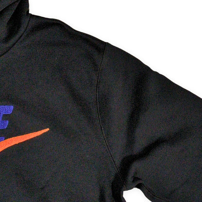 NIKE Club Fleece Pullover Logo Hoodie Black Size XL
