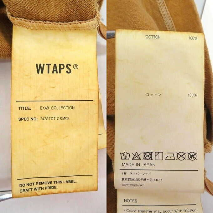 WTAPS 24AW SPEC Long Sleeve T-Shirt Camel Size 04
