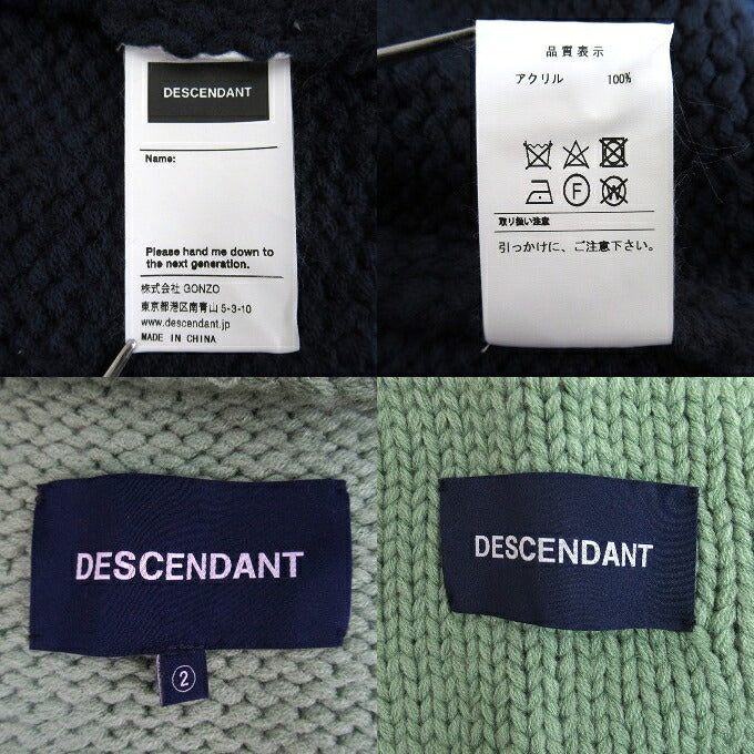 DESCENDANT 24AW DAWN Cowichan Sweater Multi Size 2