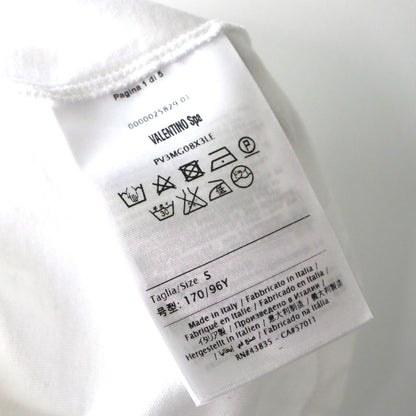 VALENTINO Studded Crewneck T-Shirt White Size S