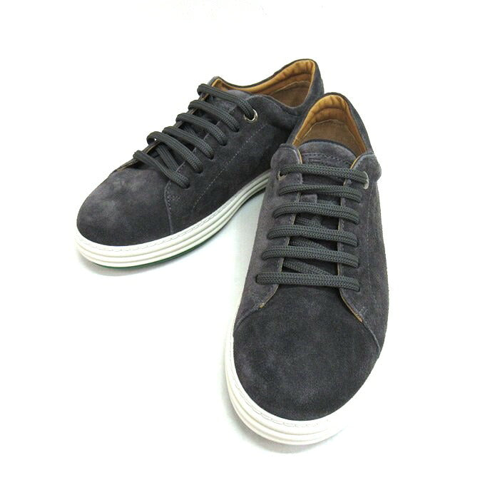 Salvatore Ferragamo Newport Suede Sneakers Gray Size 6 1/2