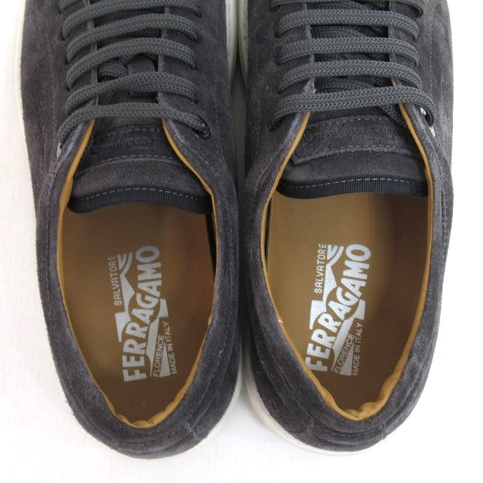 Salvatore Ferragamo Newport Suede Sneakers Gray Size 6 1/2