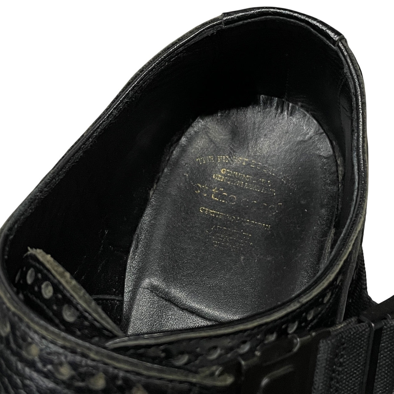 foot the coacher Double Monk Strap Shoes Black Sneakers Size 7