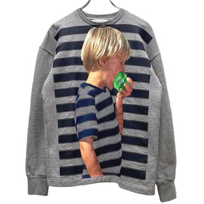 J.W. Anderson 23SS Boy Print Apple Crewneck Gray Size XS
