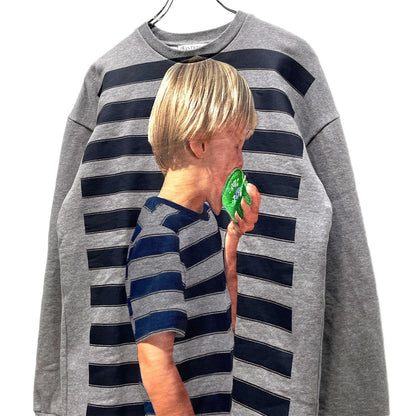 J.W. Anderson 23SS Boy Print Apple Crewneck Gray Size XS