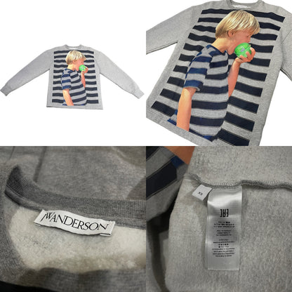 J.W. Anderson 23SS Boy Print Apple Crewneck Gray Size XS