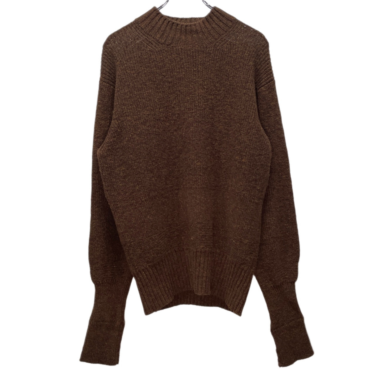MATEE&SONS Wool Rib Mock Neck Sweater Brown Size 1