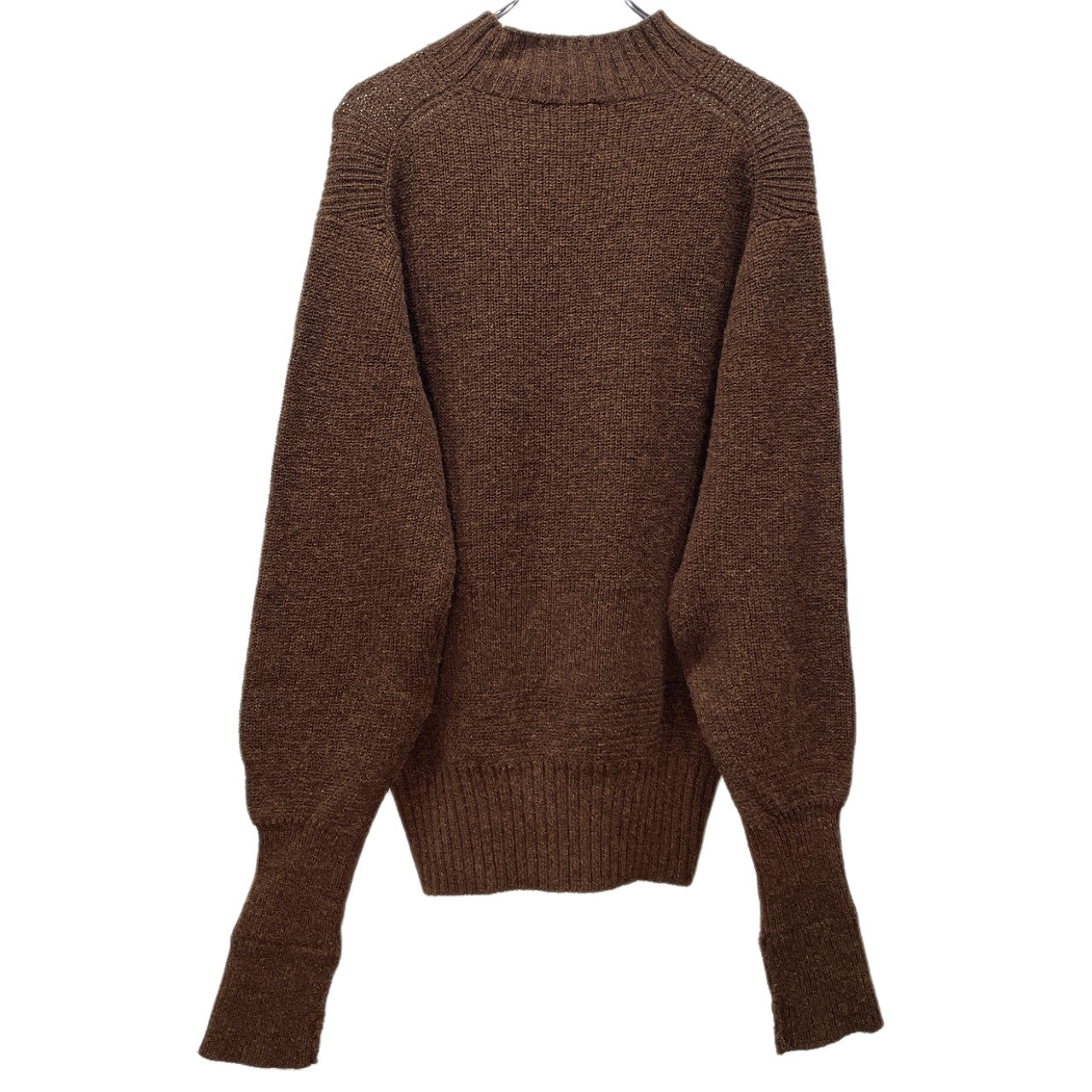 MATEE&SONS Wool Rib Mock Neck Sweater Brown Size 1