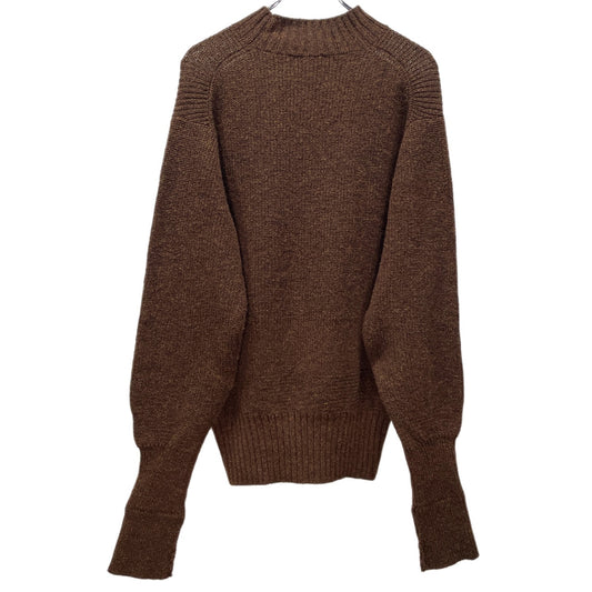 MATEE&SONS Wool Rib Mock Neck Sweater Brown Size 1