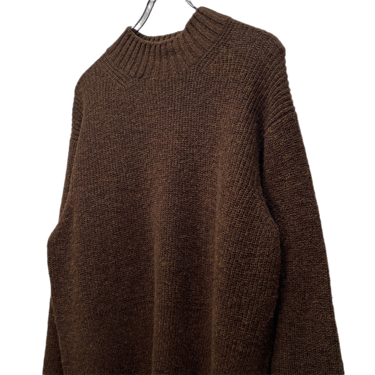 MATEE&SONS Wool Rib Mock Neck Sweater Brown Size 1