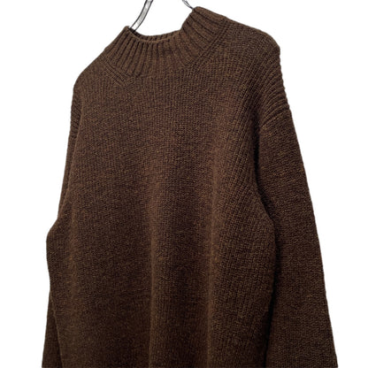 MATEE&SONS Wool Rib Mock Neck Sweater Brown Size 1