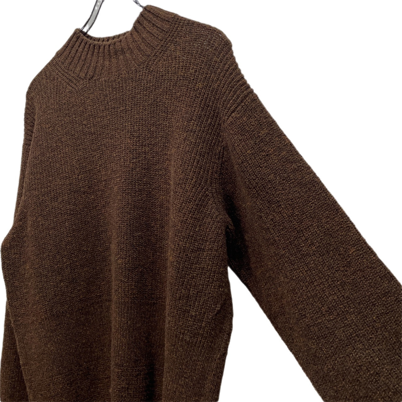 MATEE&SONS Wool Rib Mock Neck Sweater Brown Size 1