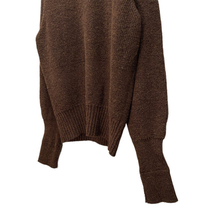 MATEE&SONS Wool Rib Mock Neck Sweater Brown Size 1