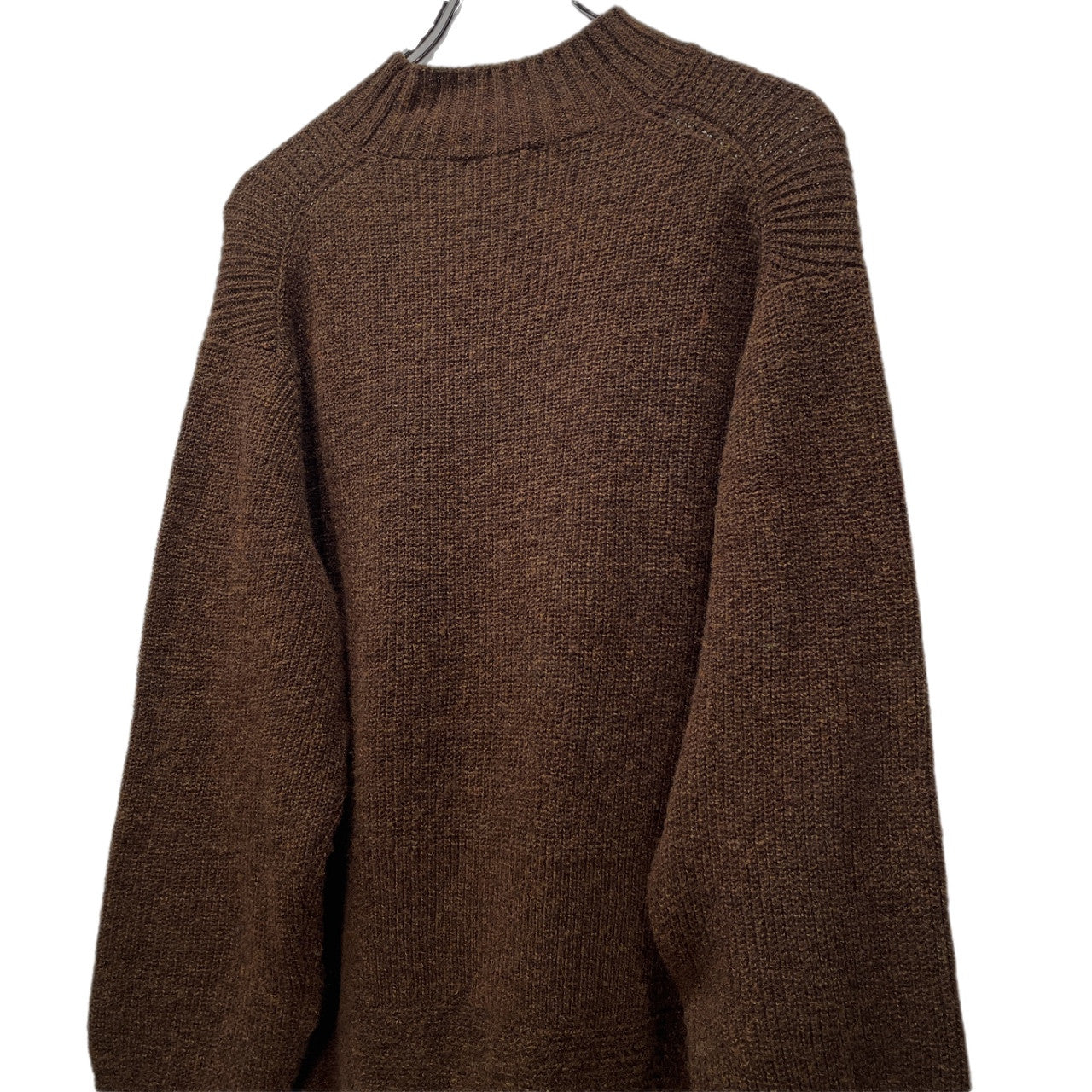 MATEE&SONS Wool Rib Mock Neck Sweater Brown Size 1