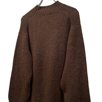 MATEE&SONS Wool Rib Mock Neck Sweater Brown Size 1