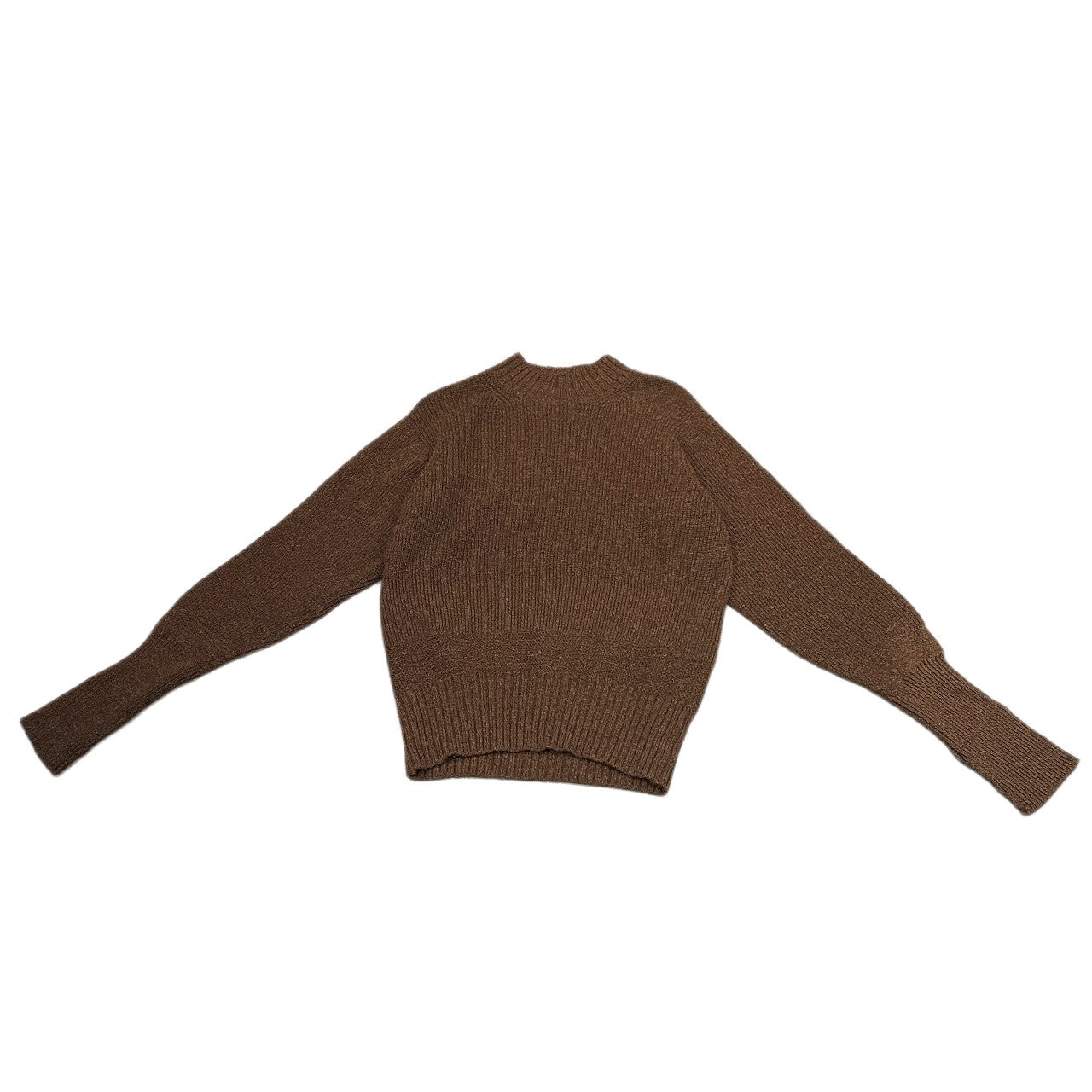 MATEE&SONS Wool Rib Mock Neck Sweater Brown Size 1