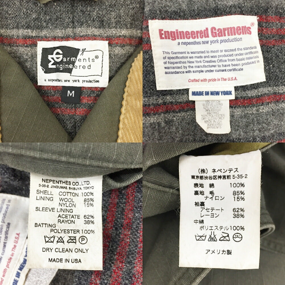 ENGINEERED GARMENTS Mackinaw Coat Green Size M
