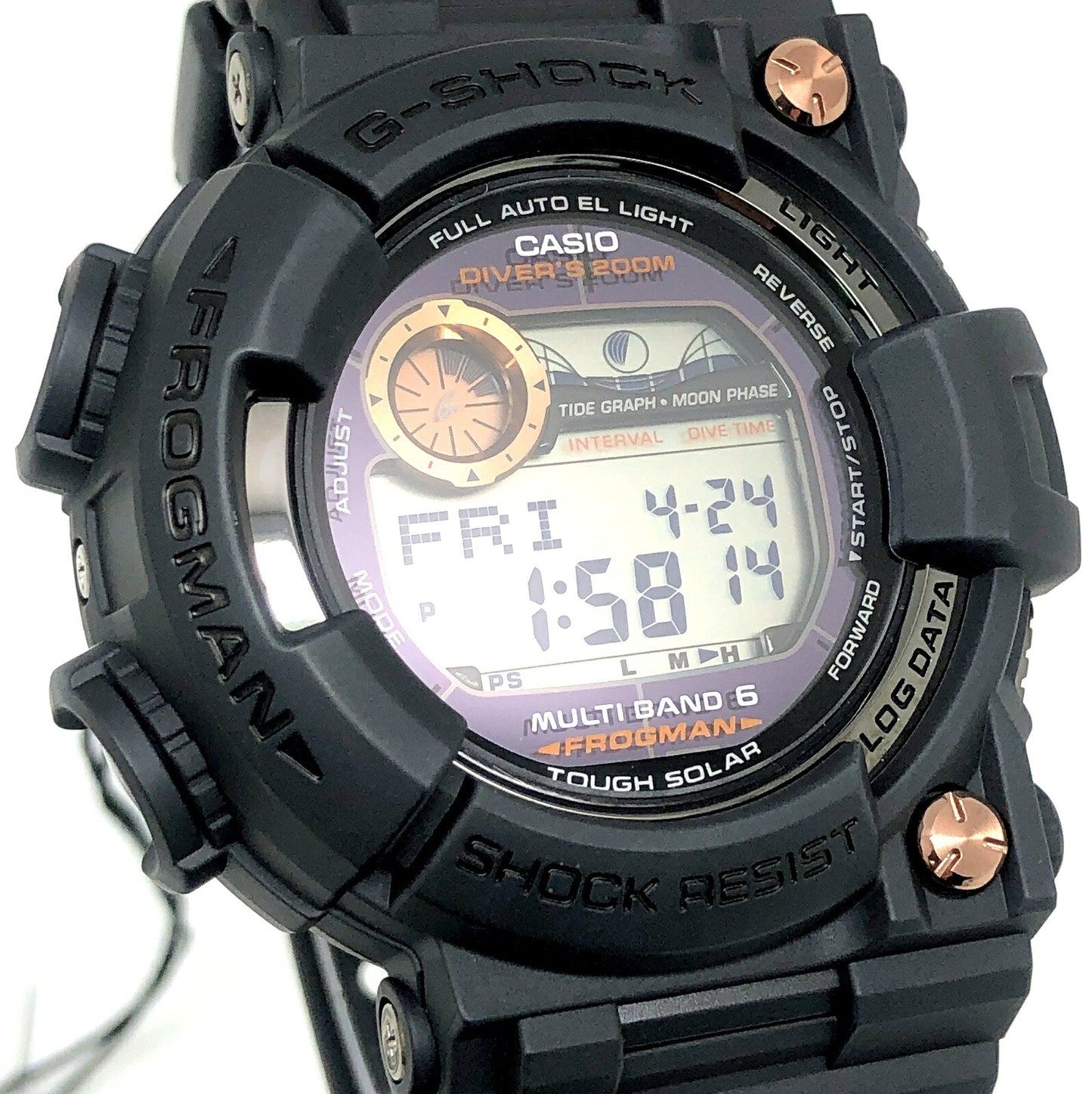 G-SHOCK Frogman Rose Gold Solar Tide ONE SIZE Watch Size ONE SIZE