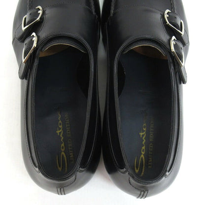 Santoni Limited Edition Double Monk Shoes Black Size 5 1/2