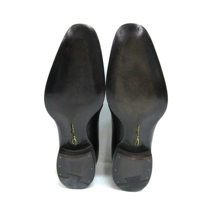 Santoni Limited Edition Double Monk Shoes Black Size 5 1/2