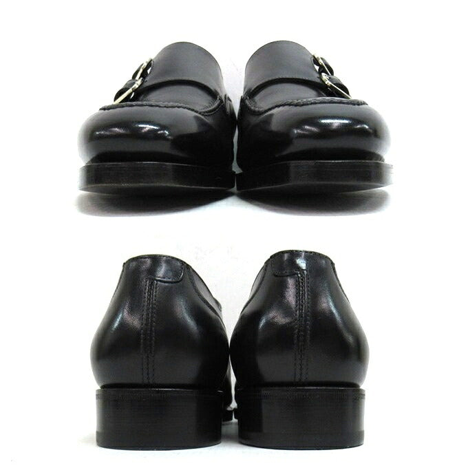 Santoni Limited Edition Double Monk Shoes Black Size 5 1/2