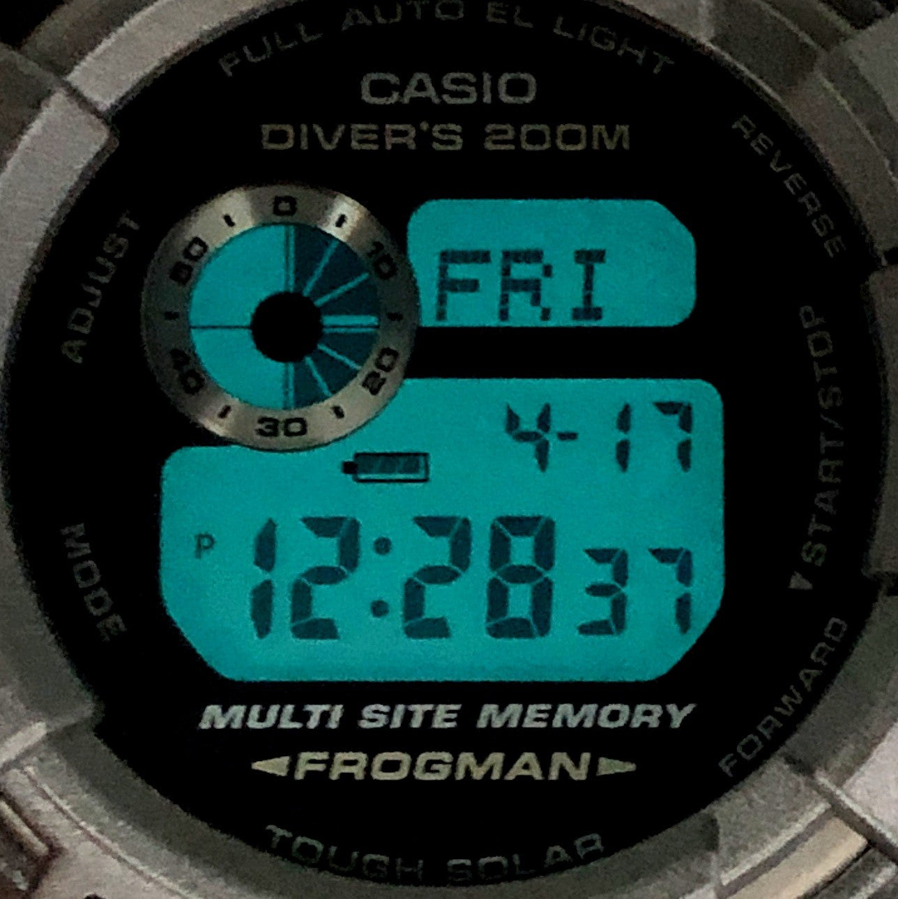 G-SHOCK GW-200S-8 Frogman Black & Solar Watch Size ONE SIZE