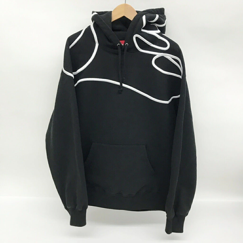 Supreme Shoulder Script Hoodie Black Size M