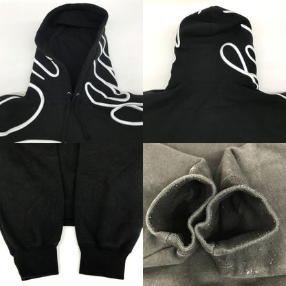 Supreme Shoulder Script Hoodie Black Size M