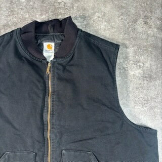 Carhartt 00s Quilted Liner Duck Vest Black Size XXL