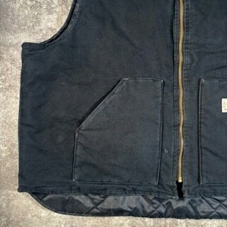 Carhartt 00s Quilted Liner Duck Vest Black Size XXL