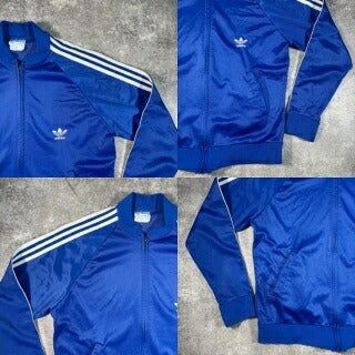 Adidas 80s Vintage ATP USA Made Track Jacket Blue Size M