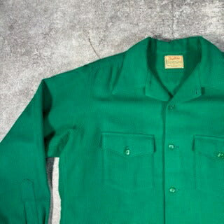 Skyline 50s Vintage Virgin Wool Shirt Green Size XL