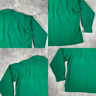 Skyline 50s Vintage Virgin Wool Shirt Green Size XL