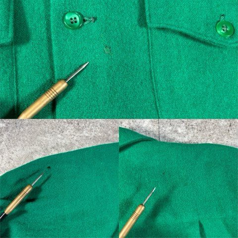 Skyline 50s Vintage Virgin Wool Shirt Green Size XL