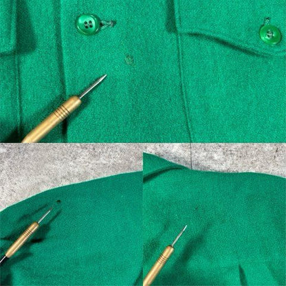 Skyline 50s Vintage Virgin Wool Shirt Green Size XL