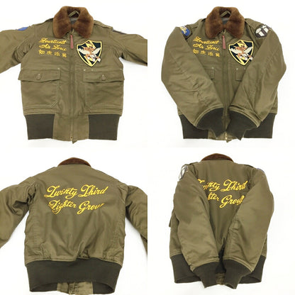 BUZZ RICKSON'S B-10 23rd Fighter Group Flight Jacket Size 34