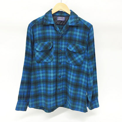 PENDLETON Blue Checkered Wool Shirt Size S