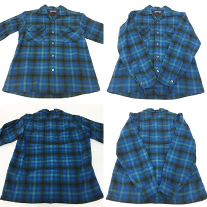 PENDLETON Blue Checkered Wool Shirt Size S