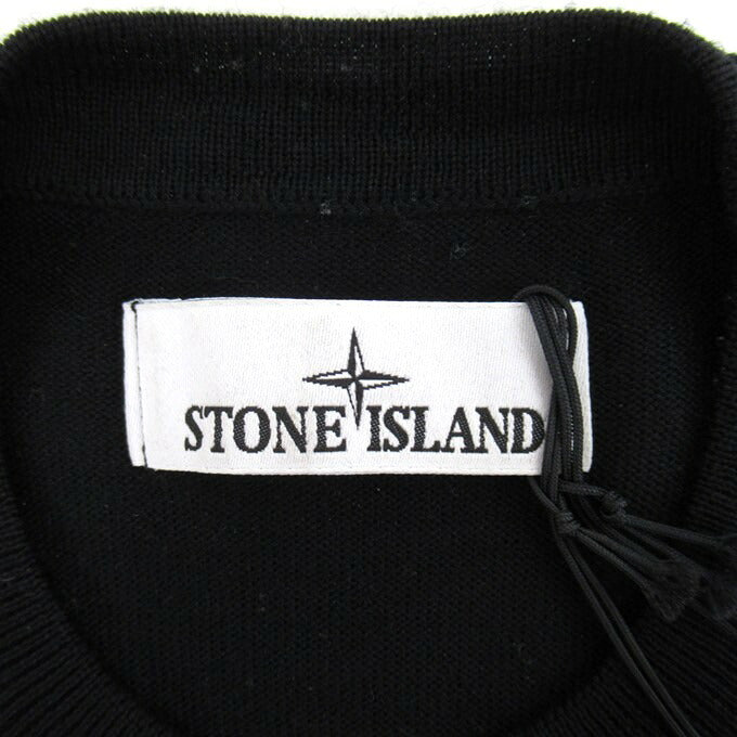 STONE ISLAND LIGHT RWS PURE WOOL Sweater Black Size S
