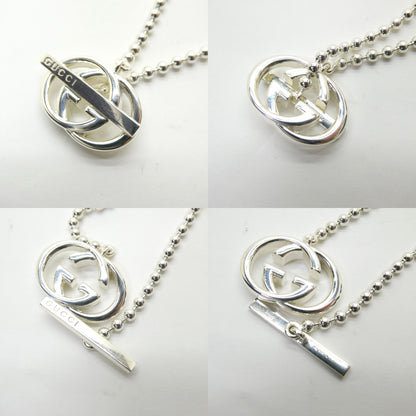 GUCCI Double G Ball Chain Silver 925 Necklace Size ONE SIZE